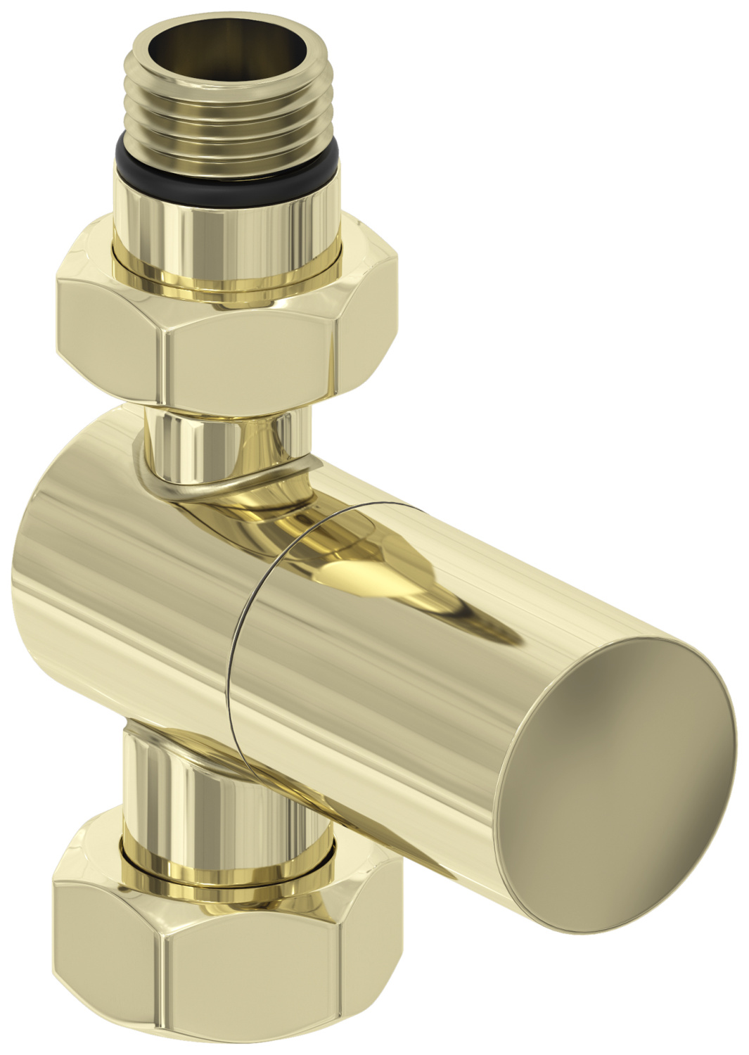 Вентиль регулировки температуры Сунержа прямой цилиндр G 1/2 x G 3/4 шампань глянцевая 020-1401-1234