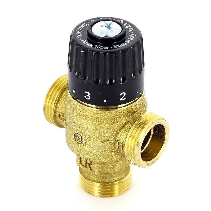 Клапан термосмесительный Uni-Fitt 3/4 30-65°C Kvs 2.3 смешение в центр 353G2430