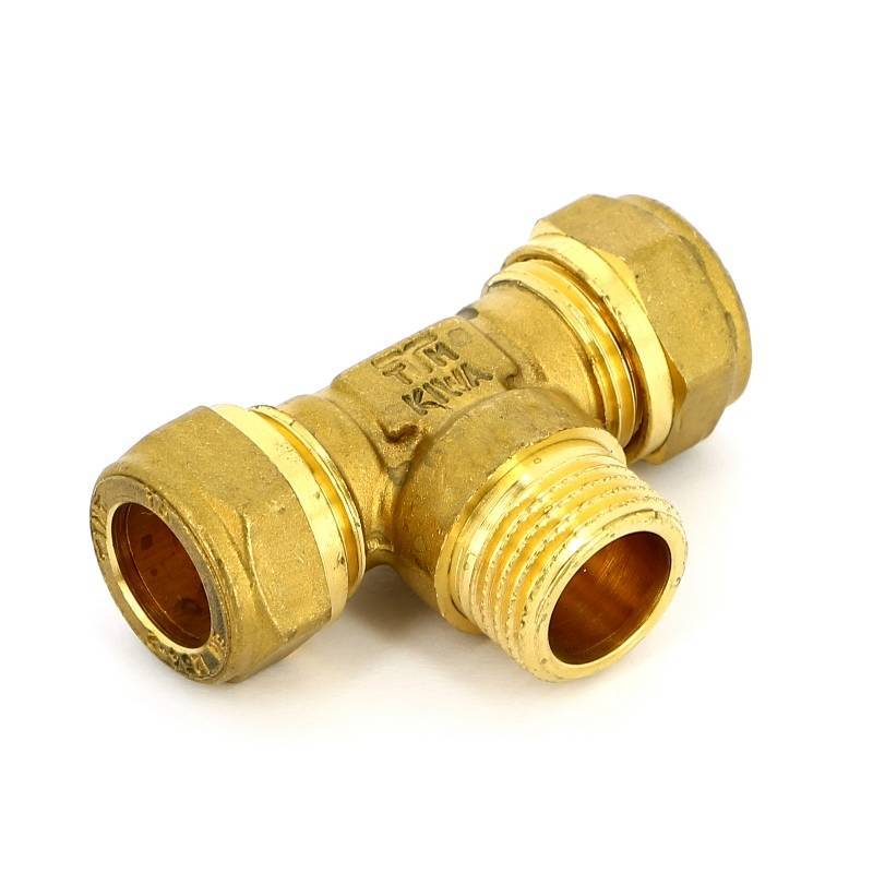 Тройник обжимной Tiemme 15х1/2х15 НР 1100096