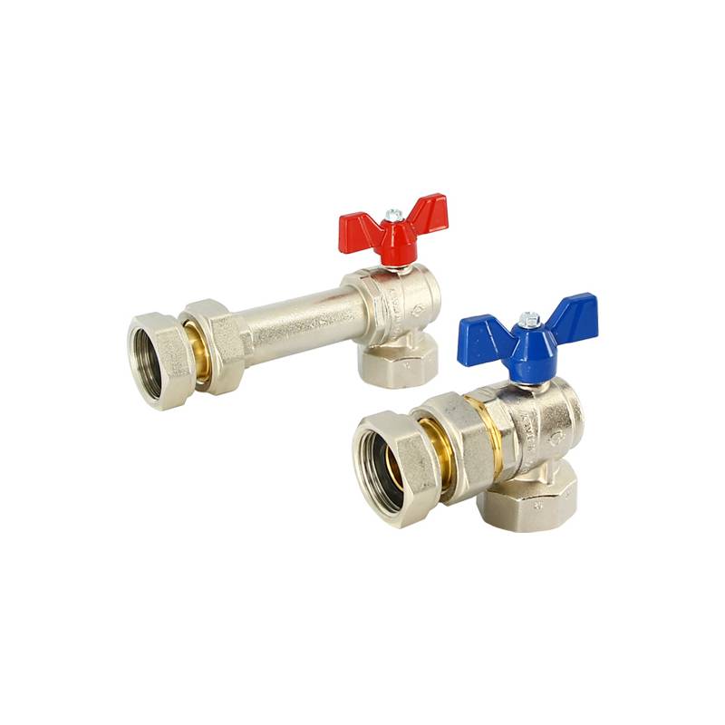 Комплект шаровых кранов Uni-Fitt угловых ВВ 1 с разъёмным соединением 137KIT44