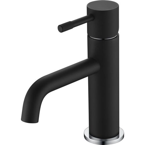 Смеситель для раковины Boheme Uno черный матовый/хром матовый 461-BCR