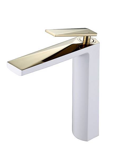 Смеситель для раковины Boheme Venturo белый золото 382-W