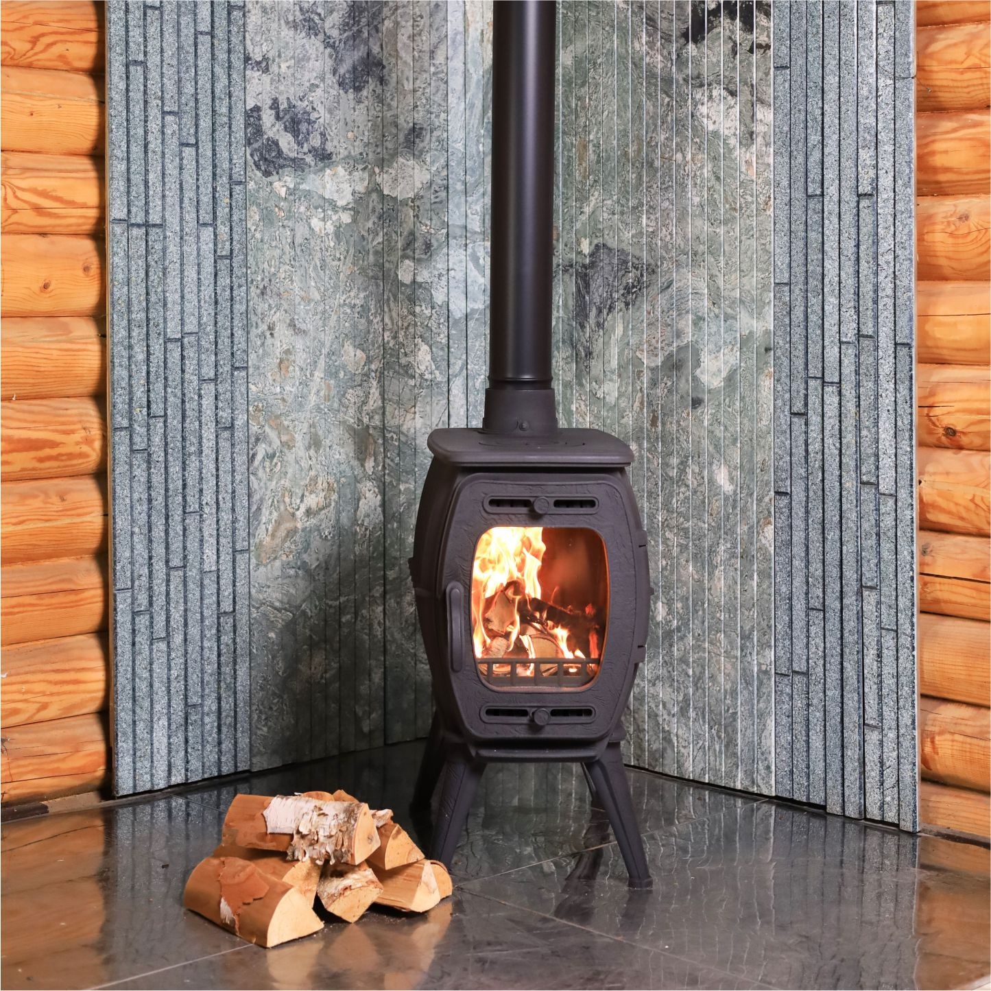 Печь-камин отопительно-варочная Бахта-2 чугунная Аp0492