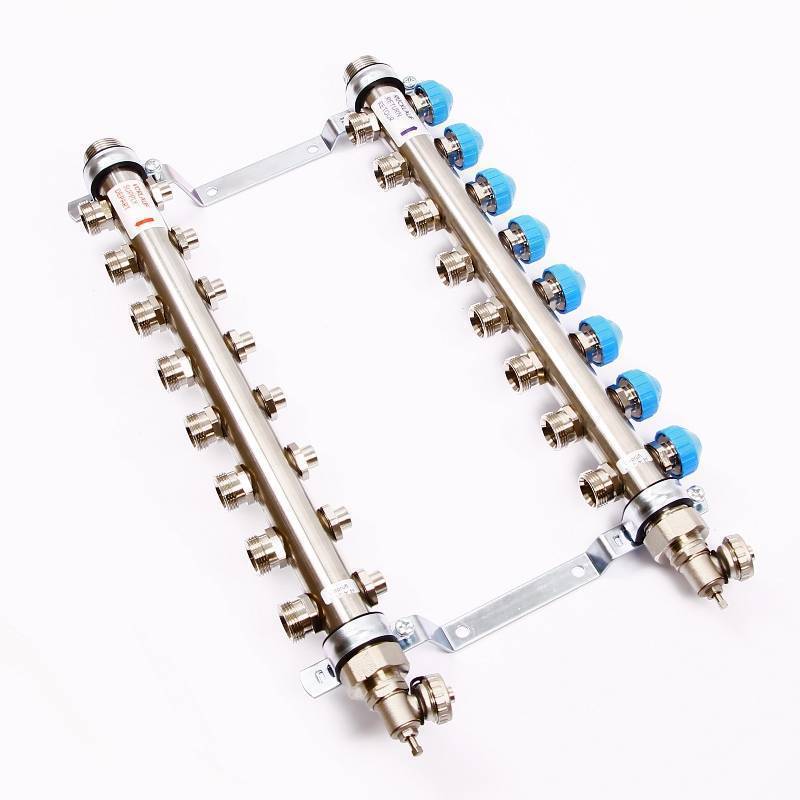 Коллекторная группа Uni-Fitt 1 x 3/4 8 выходов с балансировочными и термостатическими вентилями 456W4308