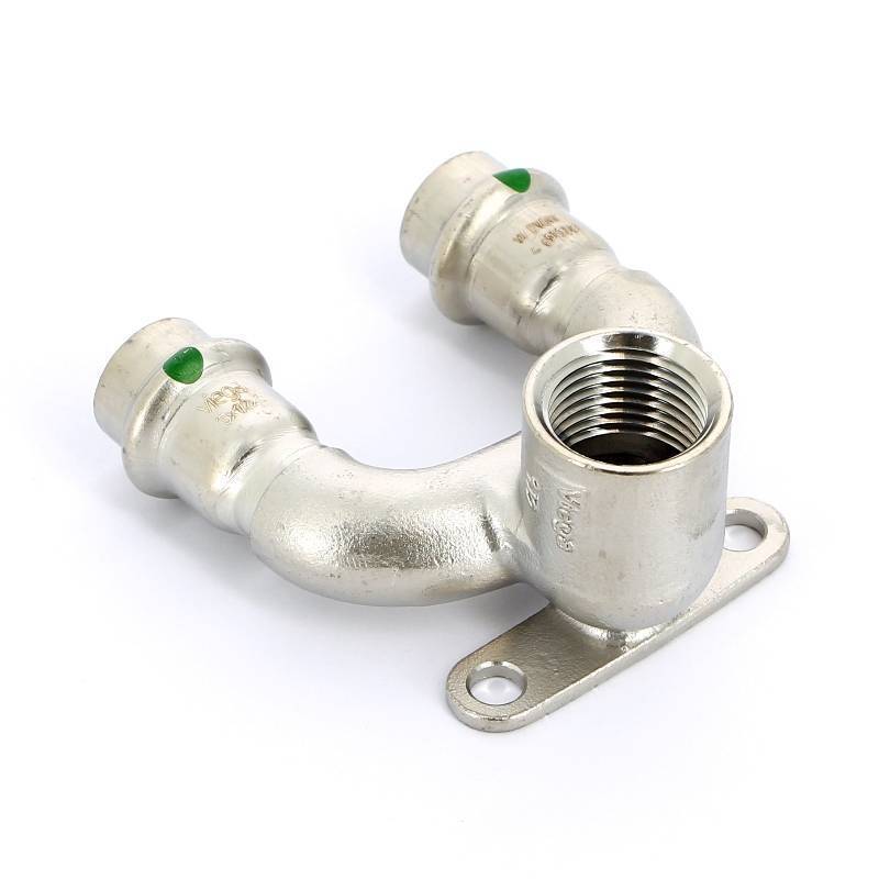 Водорозетка пресс-В проходная Viega Sanpress Inox 15x1/2 693718