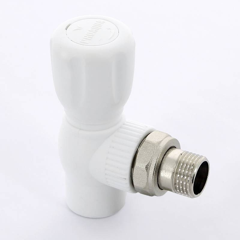 Кран радиаторный угловой Pro Aqua 25x3/4 полипропиленовый с разъемным соединением PA42110
