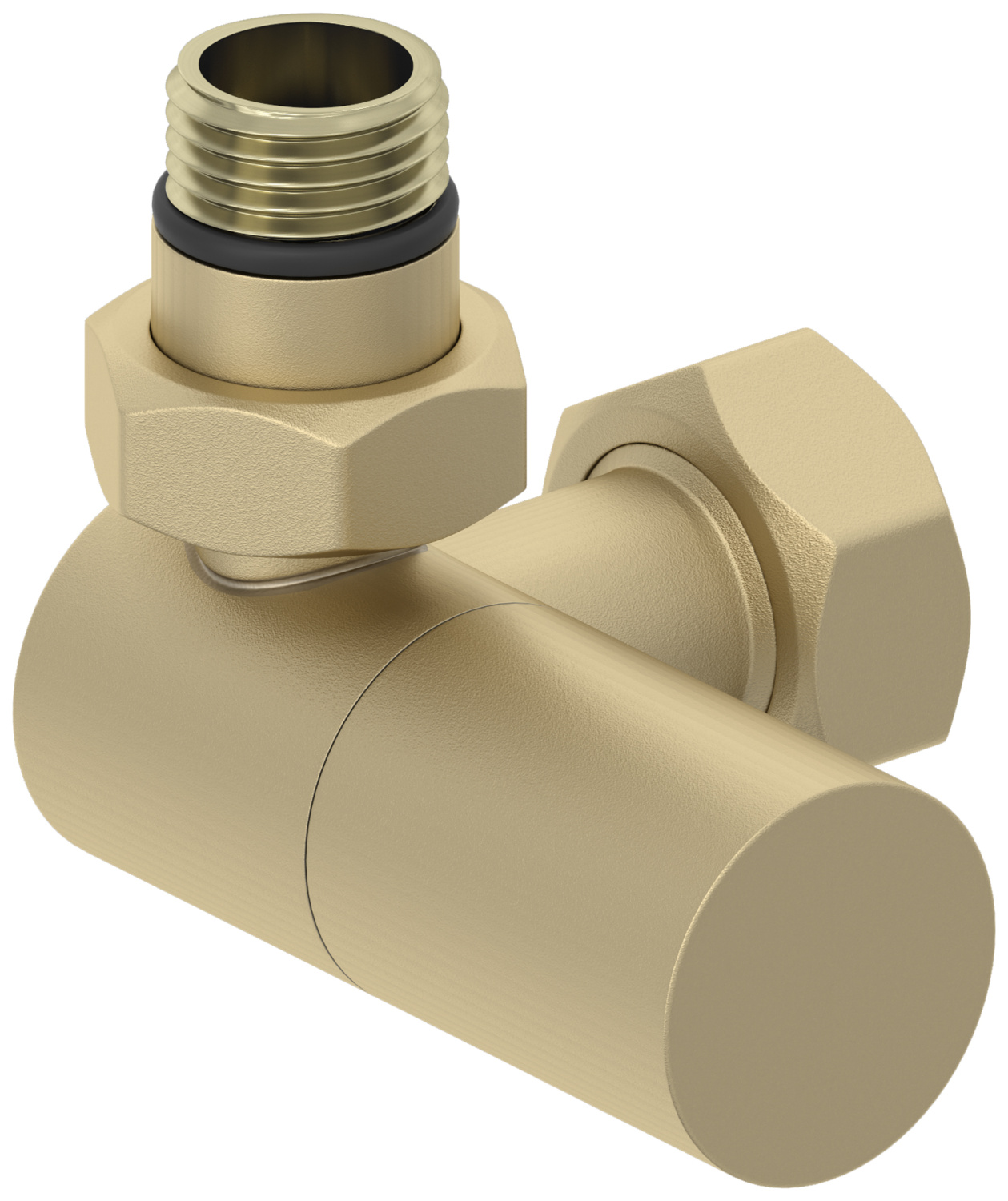 Вентиль регулировки температуры Сунержа 3D левый цилиндр G 1/2 x G 3/4 шампань матовая 022-1402-1234