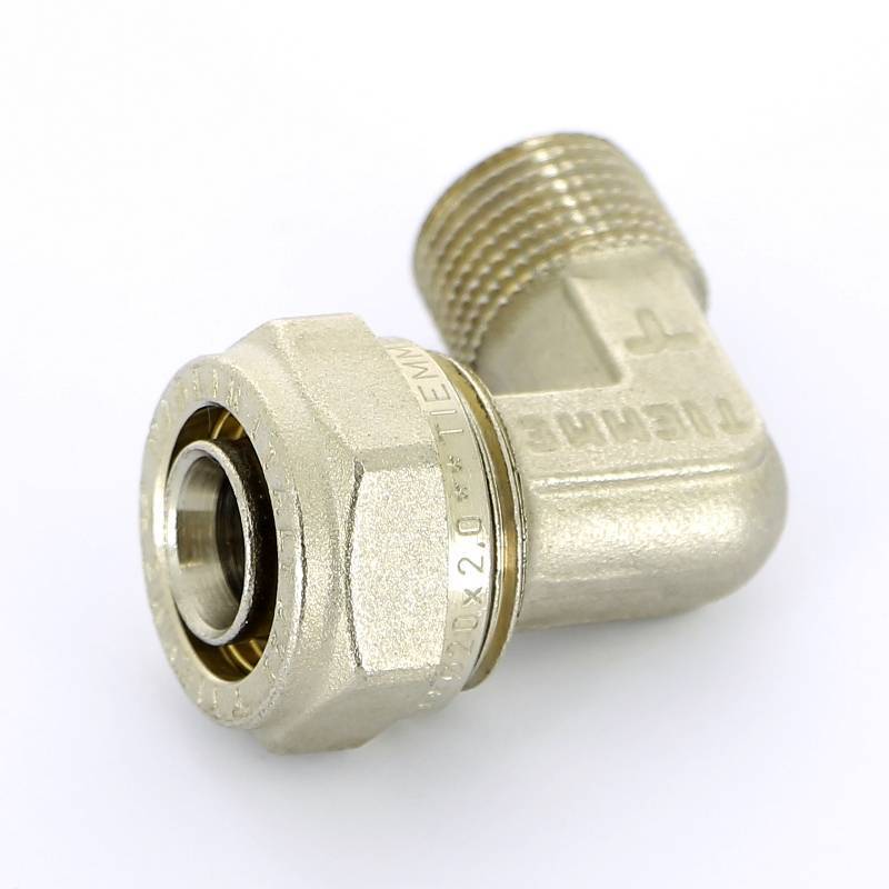 Угол обжимной никелированный Tiemme 20х1/2 наружная резьба 1600042