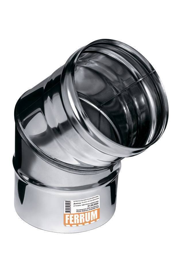 Колено Ferrum 135° AISI 430 0.5 мм Ф140 мм Аf2308