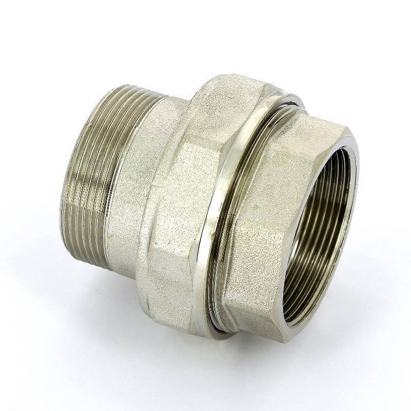 Разъемное соединение НВ Uni-Fitt прямое никелированное с плоской прокладкой 2 656N7000