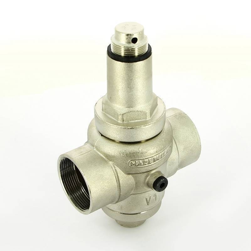 Редуктор давления UNI-FITT 204N ВВ никелированный с отверстием под аксиальный манометр 2 204N7140