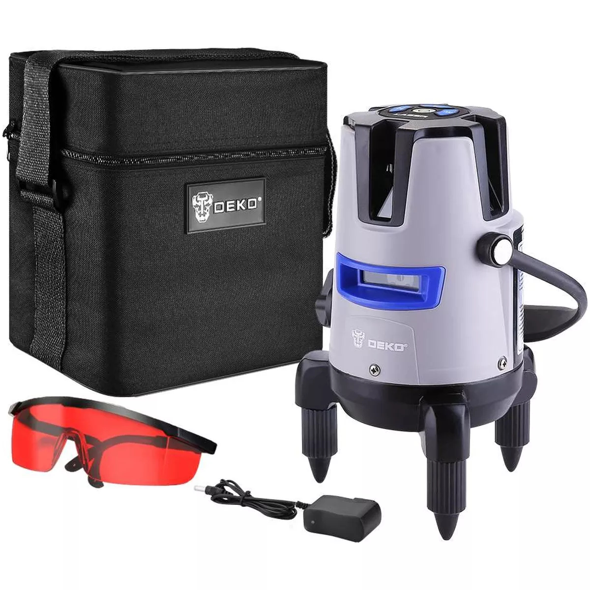 Нивелир лазерный DEKO LL57 PRO SET 1 5 линий красный луч 065-0210