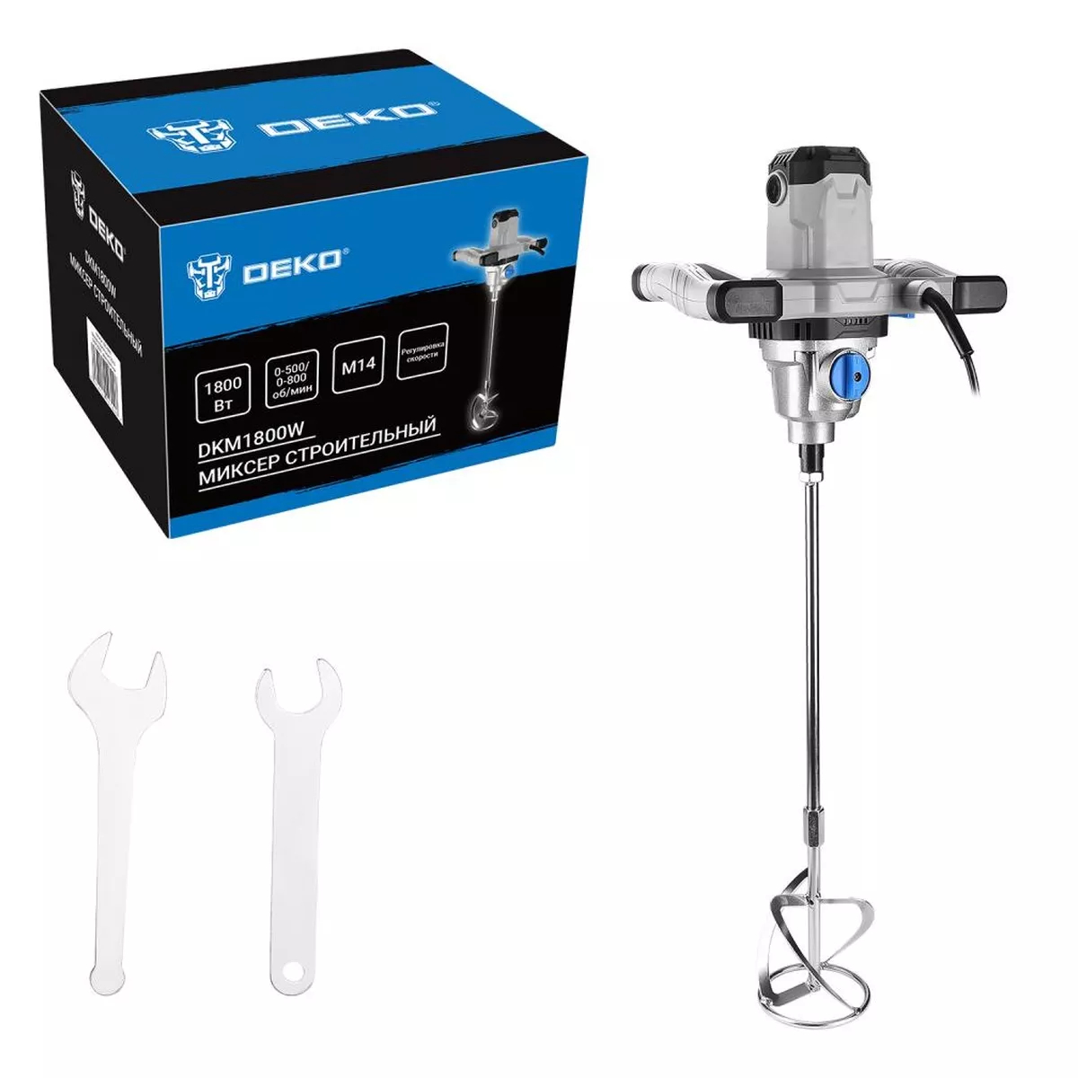 Миксер строительный DEKO DKM1800W 1800 Вт двухскоростной 063-4162