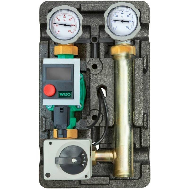 Насосная группа Meibes MK 1 со смесителем с насосом Wilo PARA SC 7.0 подача слева ML66831.36WIRU