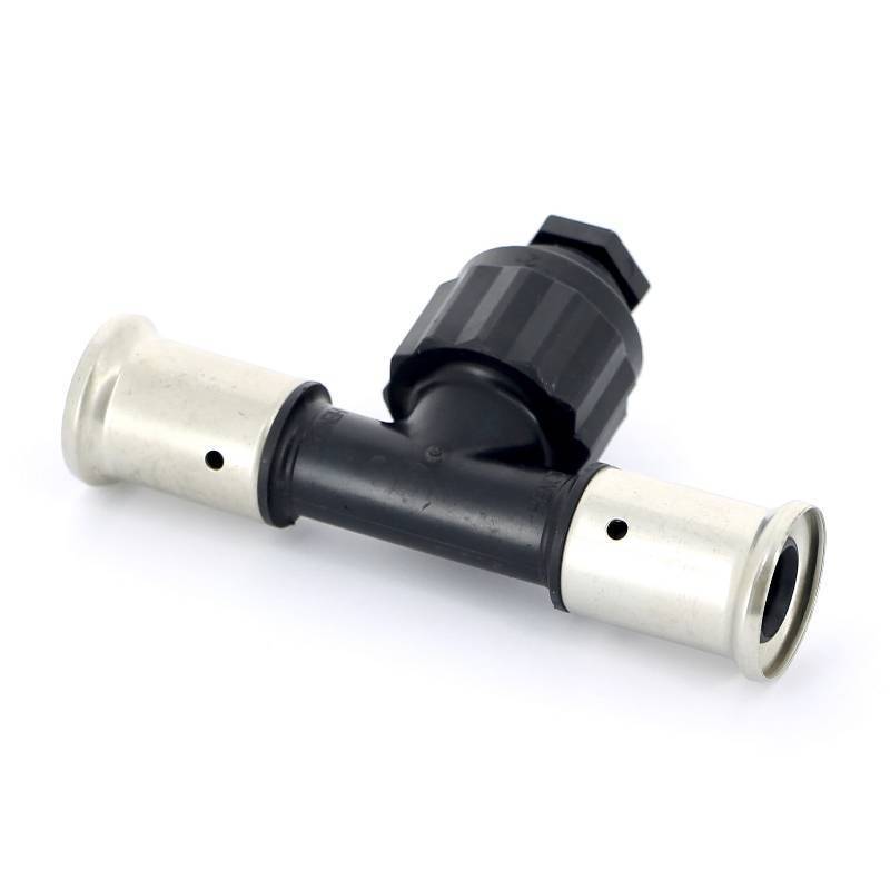 Тройник пресс с внутренней резьбой Henco PVDF 16х1/2х20 мм 13PK-160420