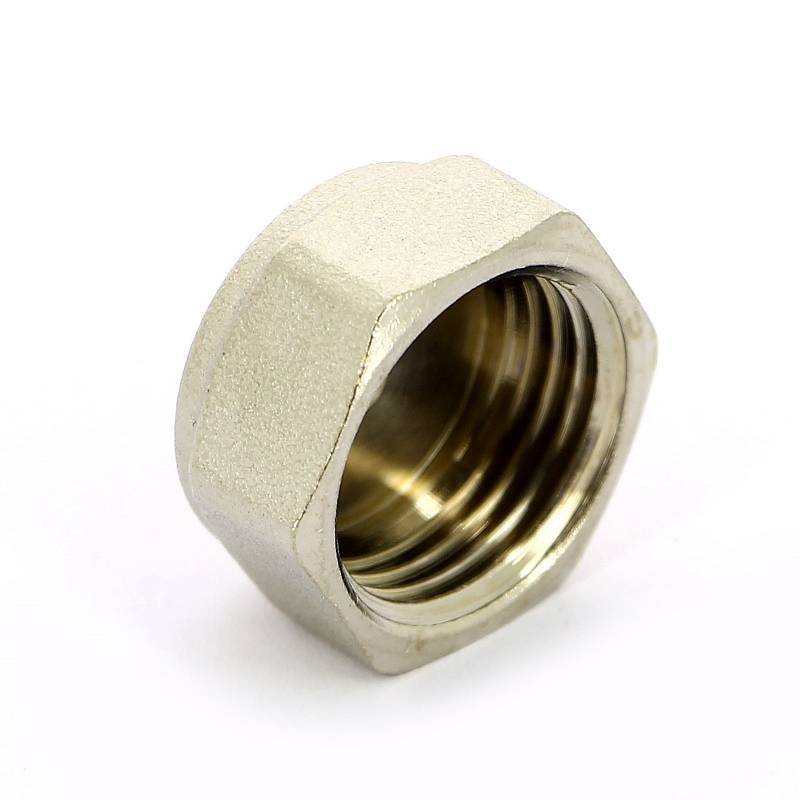 Заглушка латунная никелированная с внутренней резьбой Tiemme 1/2 1500200