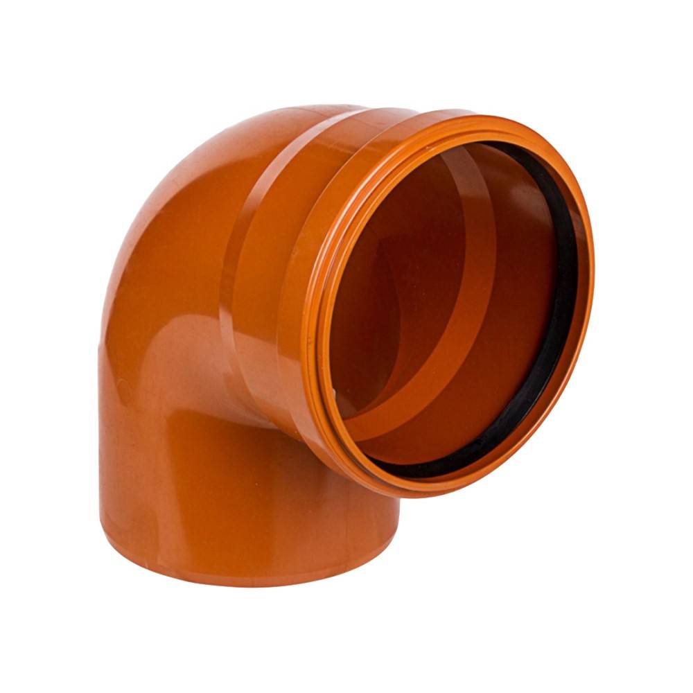 Отвод для наружной канализации VALFEX PP-H 160 мм 87.5° рыжий 30101160