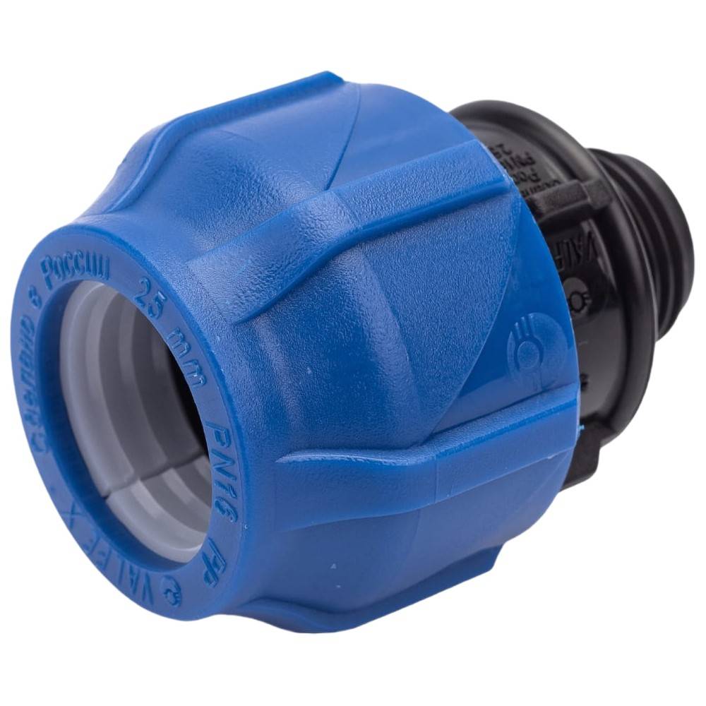 Муфта компрессионная Valfex ПНД с наружной резьбой 25х1 НС-1425654