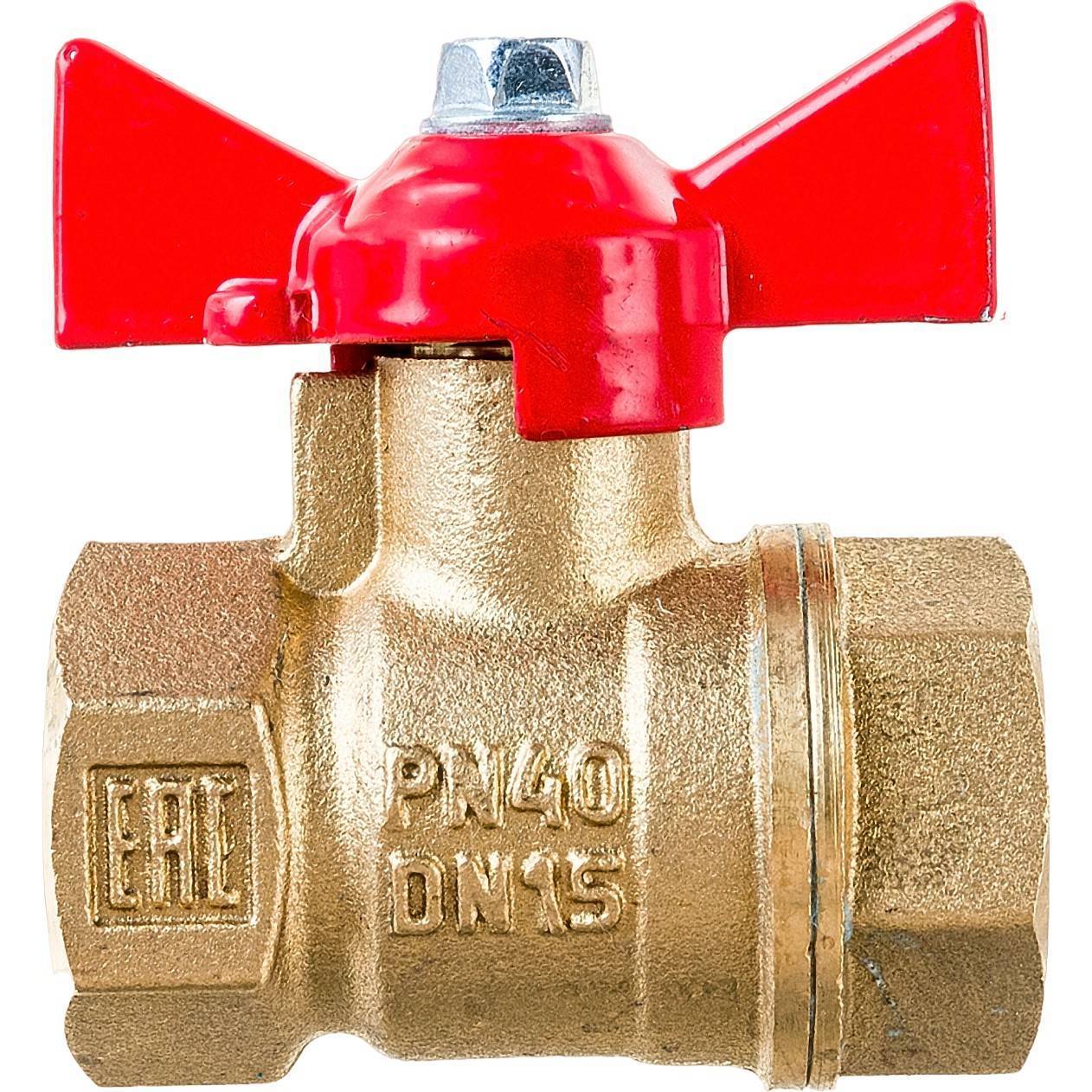 Кран шаровой VALFEX 11Б27фт1М 1/2 ВР/ВР бабочка 1490535