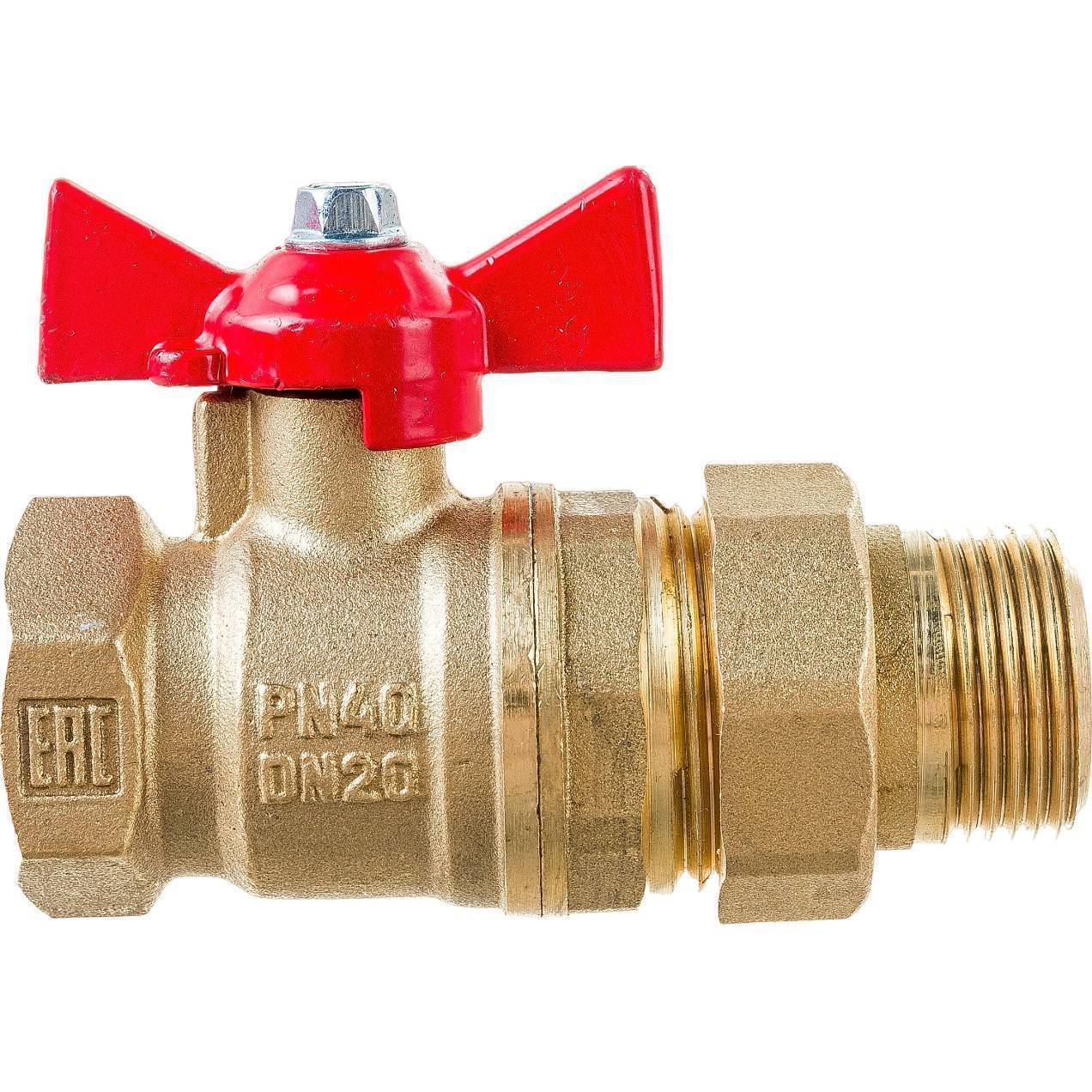 Кран шаровой VALFEX 11Б27фт1М 3/4 ВР/НР бабочка 1490542