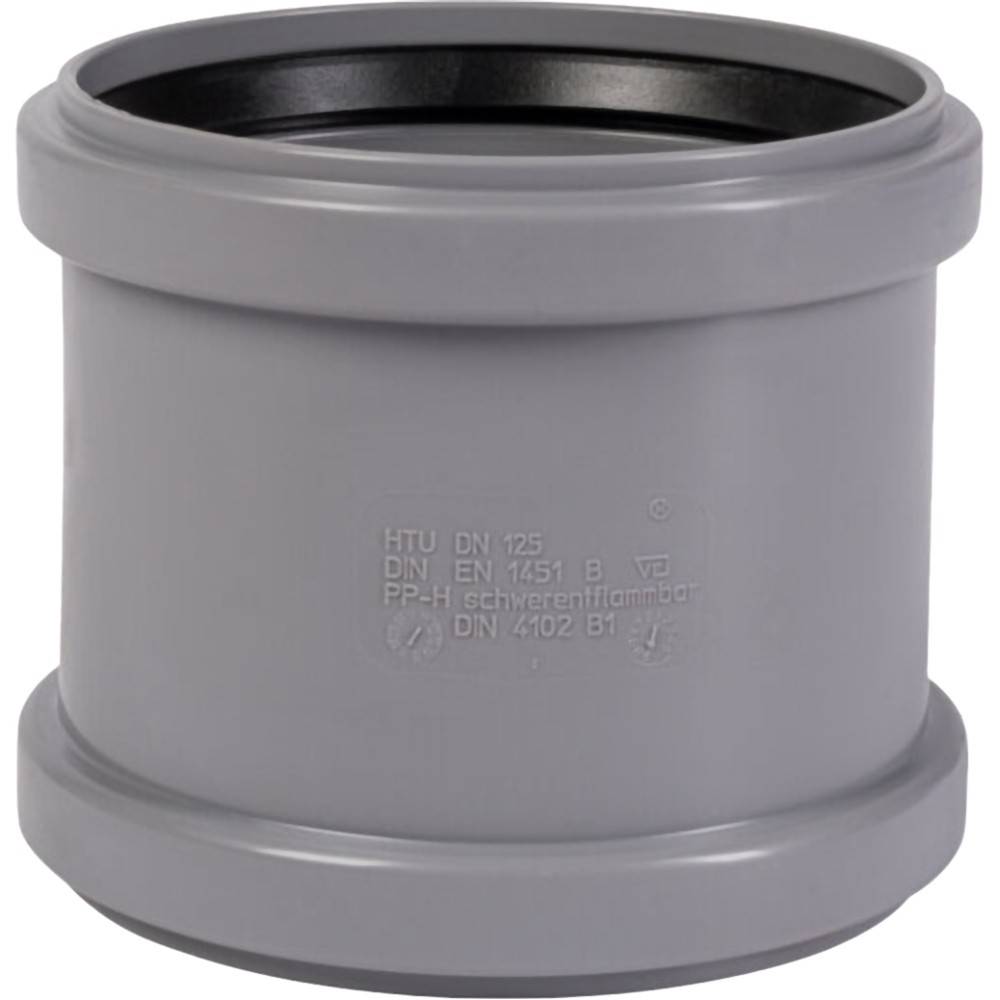 Муфта VALFEX двухраструбная соединительная 75 мм PP-H для внутренней канализации 20105075