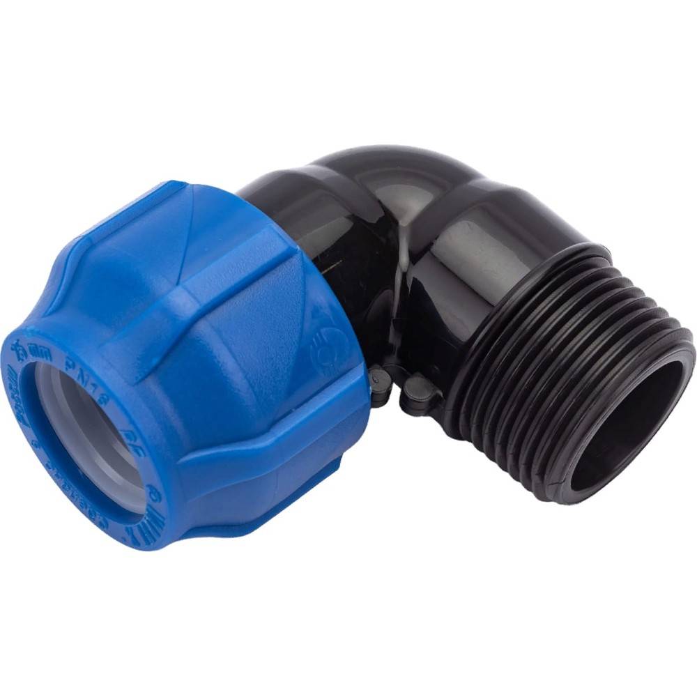 Отвод компрессионный Valfex ПНД с наружной резьбой 25х1 1425700