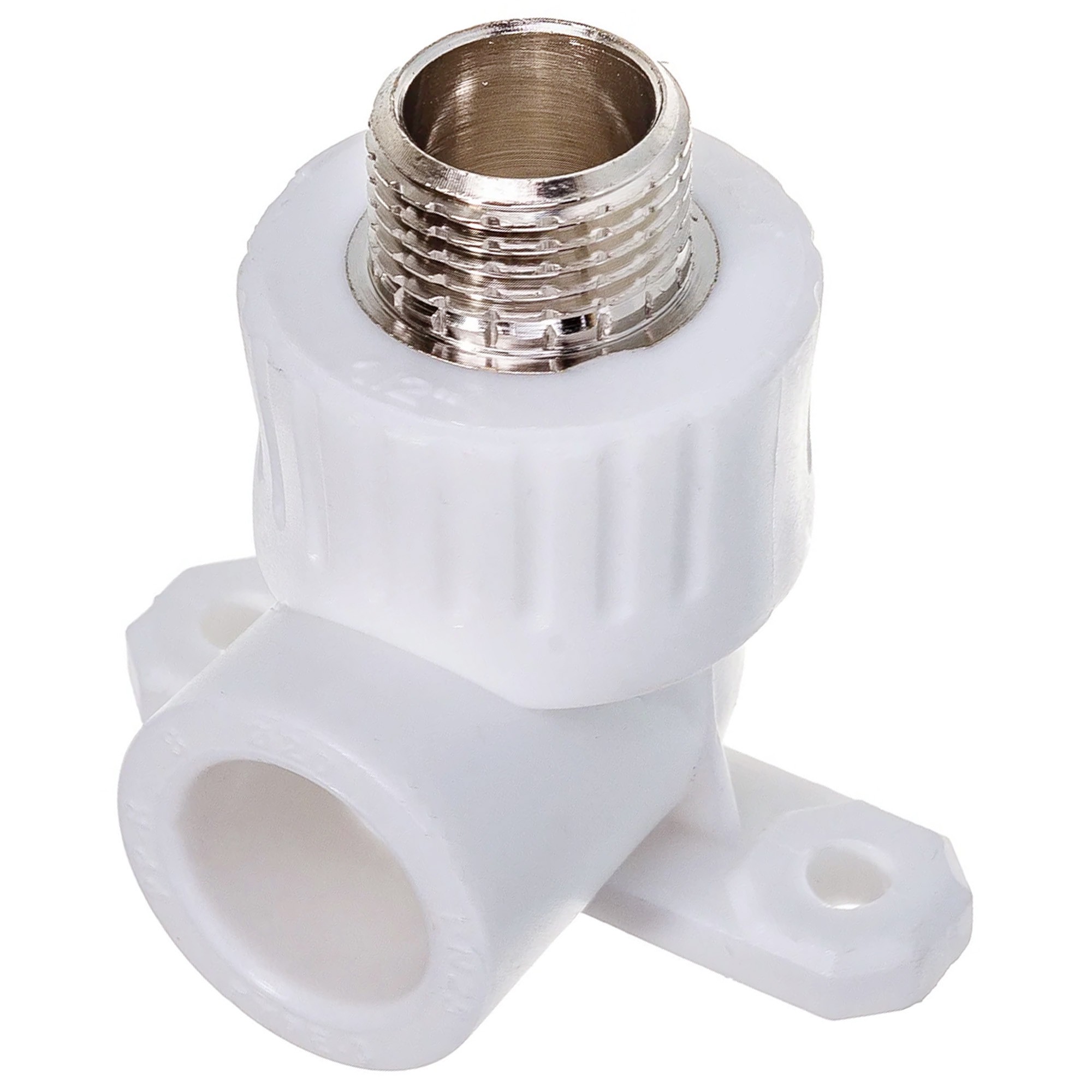 Угольник 90° с креплением RTP PPR 20 мм x 1/2 НР белый 11432