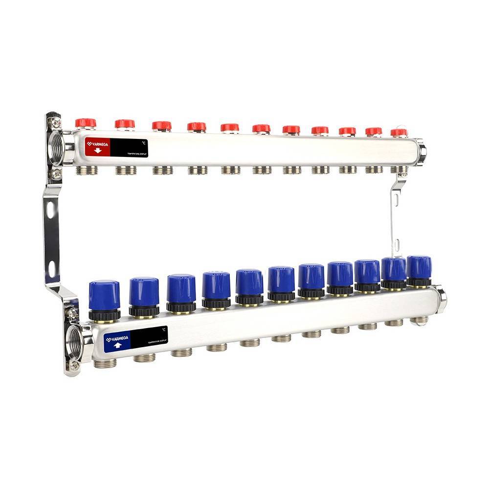 Коллекторная группа Varmega из нержавеющей стали 1 x 3/4 EK 11 контуров VM15511