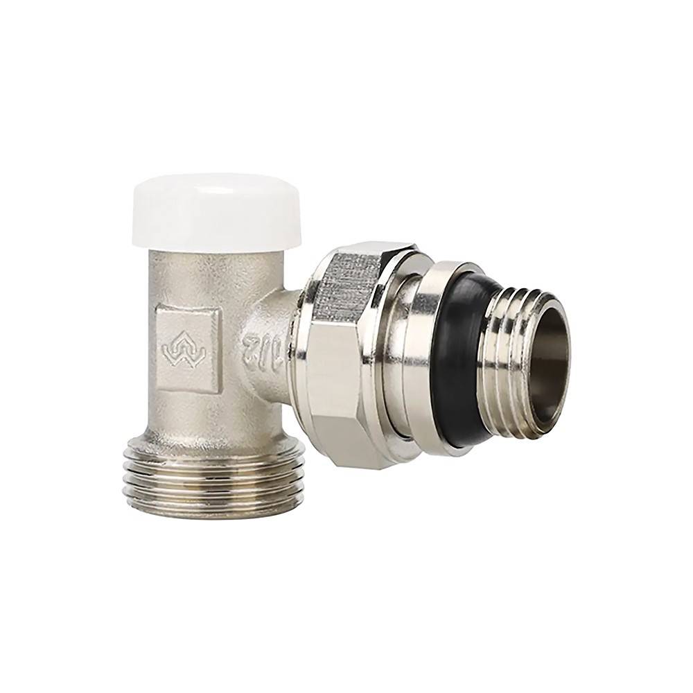 Клапан радиаторный ручной угловой Varmega 1/2x3/4 EK с самоуплотняющимся полусгоном VM10011