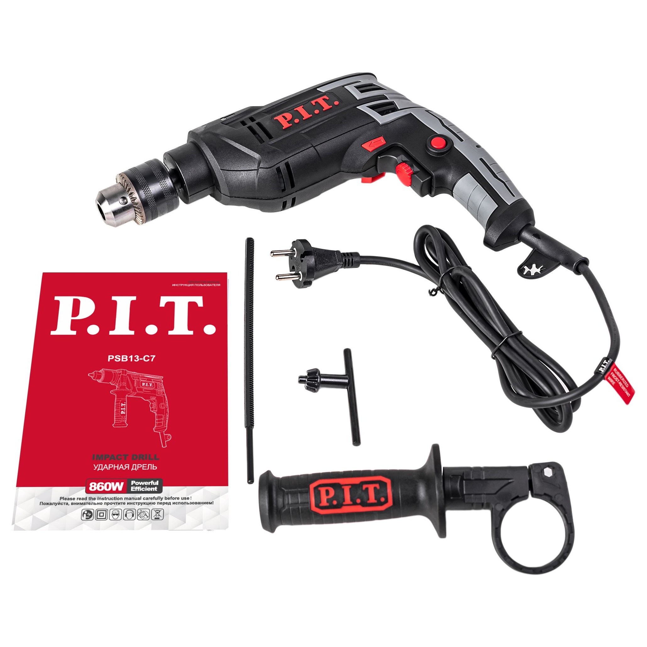 Дрель ударная P.I.T. PSB13-C7 850 Вт