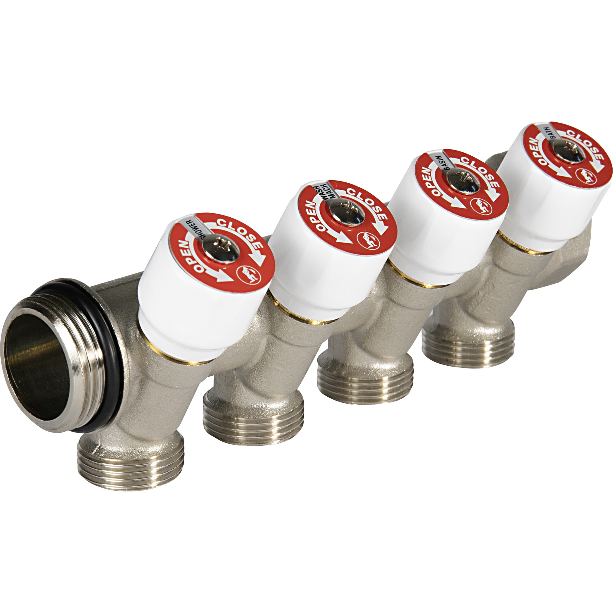 Коллектор Giacomini R585CS сантехнический с вентилями 1 x 4 выхода R585CSX144