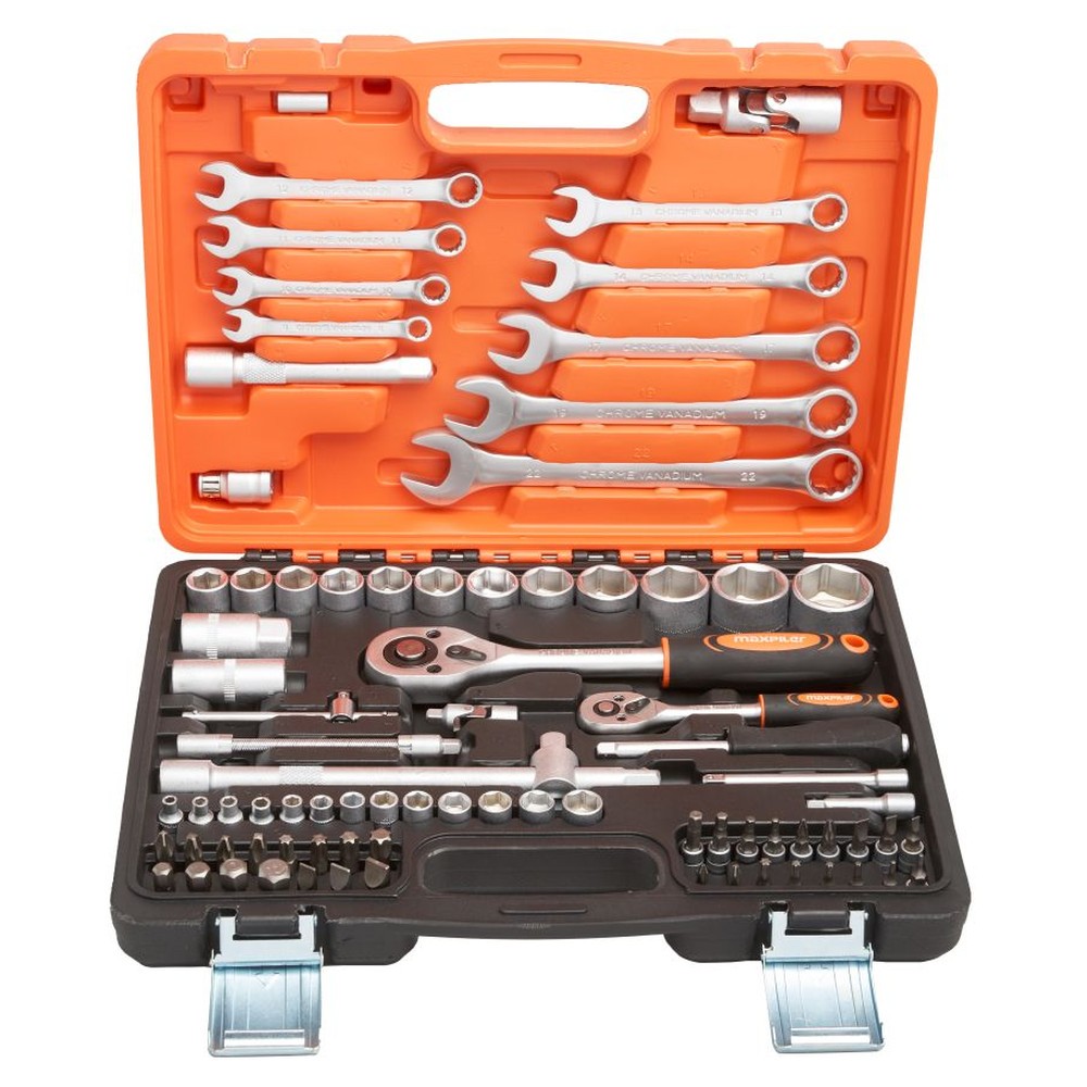 Набор инструментов P.I.T. MaxPiler MXT-82-SET 82 предмета 1/2 и 1/4 CrV MXT-82-SET