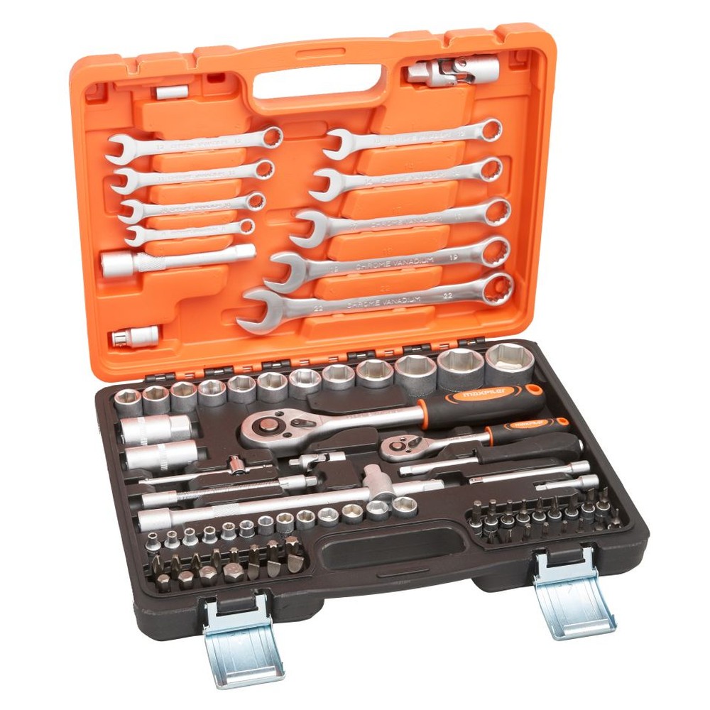 Набор инструментов P.I.T. MaxPiler MXT-82-SET 82 предмета 1/2 и 1/4 CrV MXT-82-SET