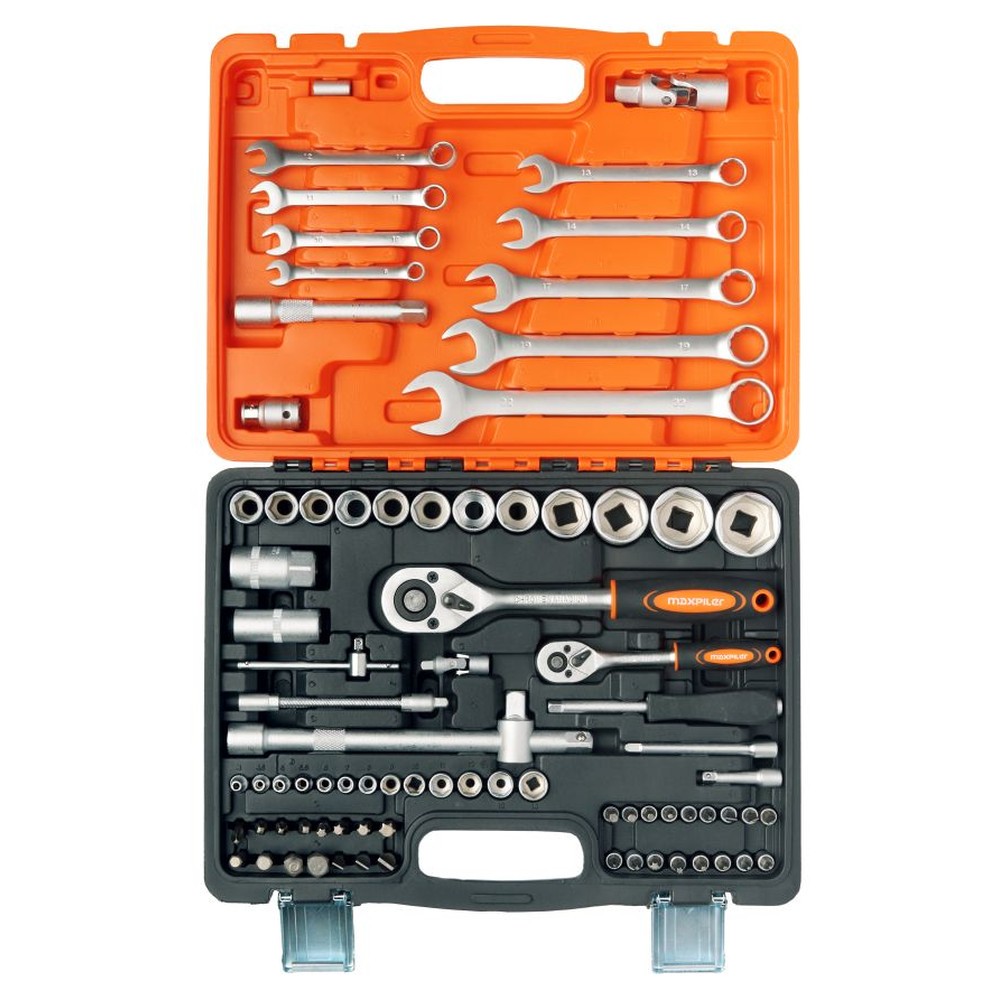 Набор инструментов P.I.T. MaxPiler MXT-82-SET 82 предмета 1/2 и 1/4 CrV MXT-82-SET