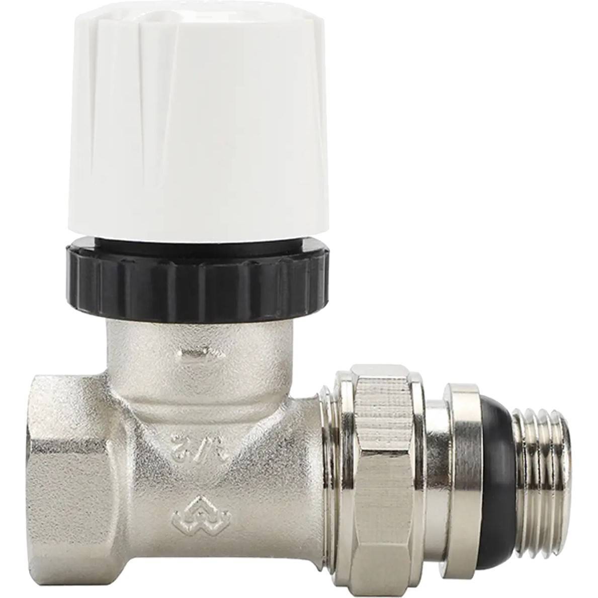 Клапан радиаторный Varmega термостатический прямой 1/2 с самоуплотняющимся полусгоном VM10511