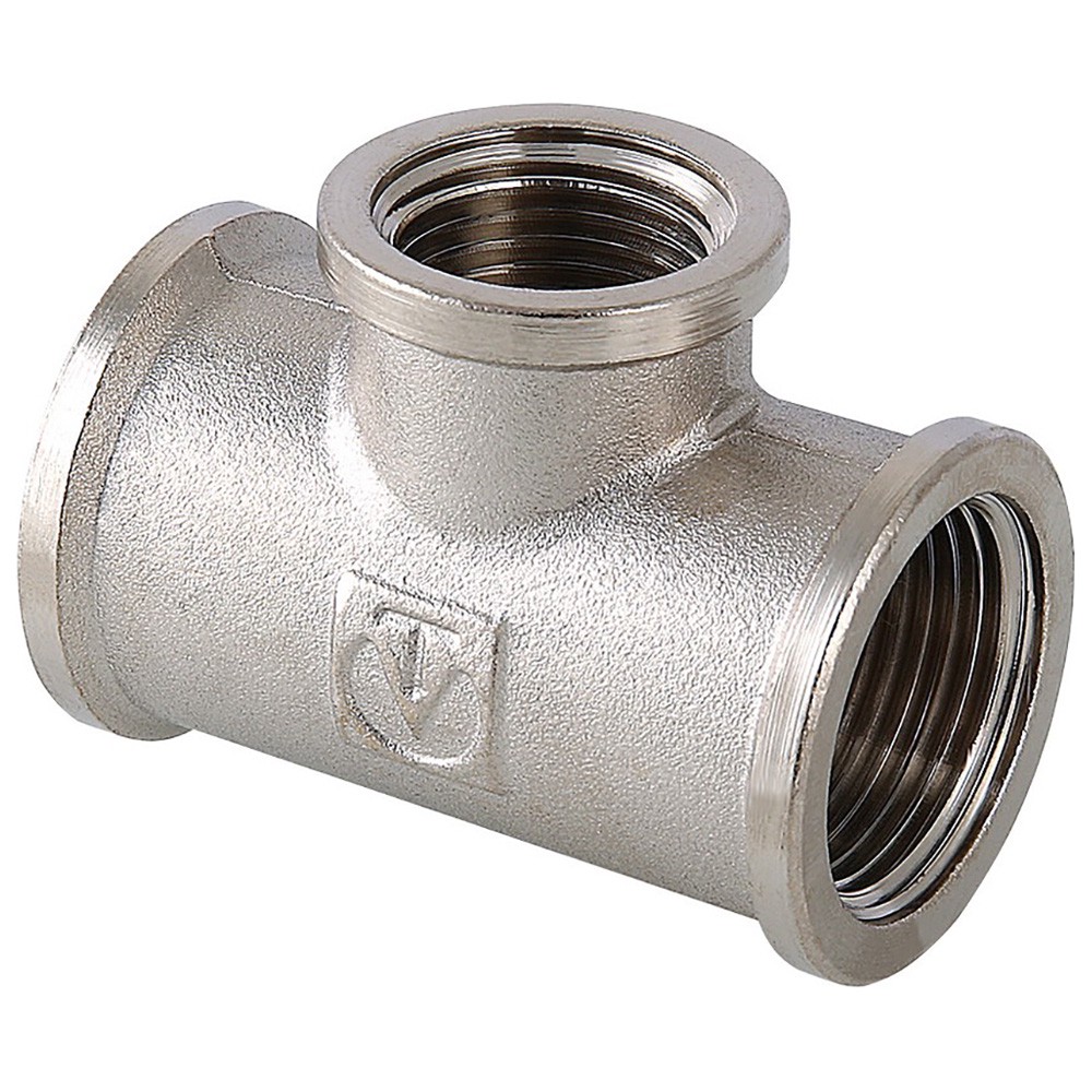 Тройник переходной Valtec VT.750.N 3/4х1/2х3/4 ВР никелированный упаковка 10 шт VT.750.N.050405