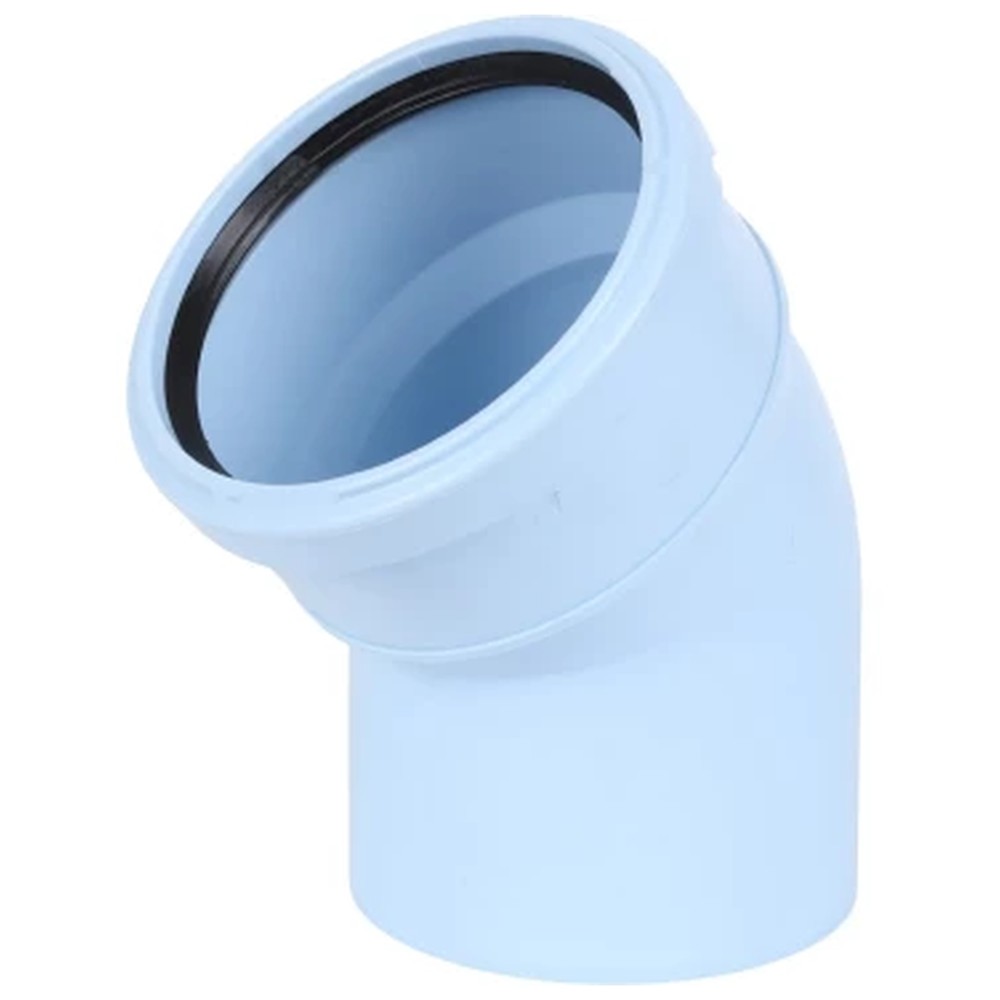 Отвод для водостока Синикон Rain Flow 110/45° ПП с раструбом голубой 141145