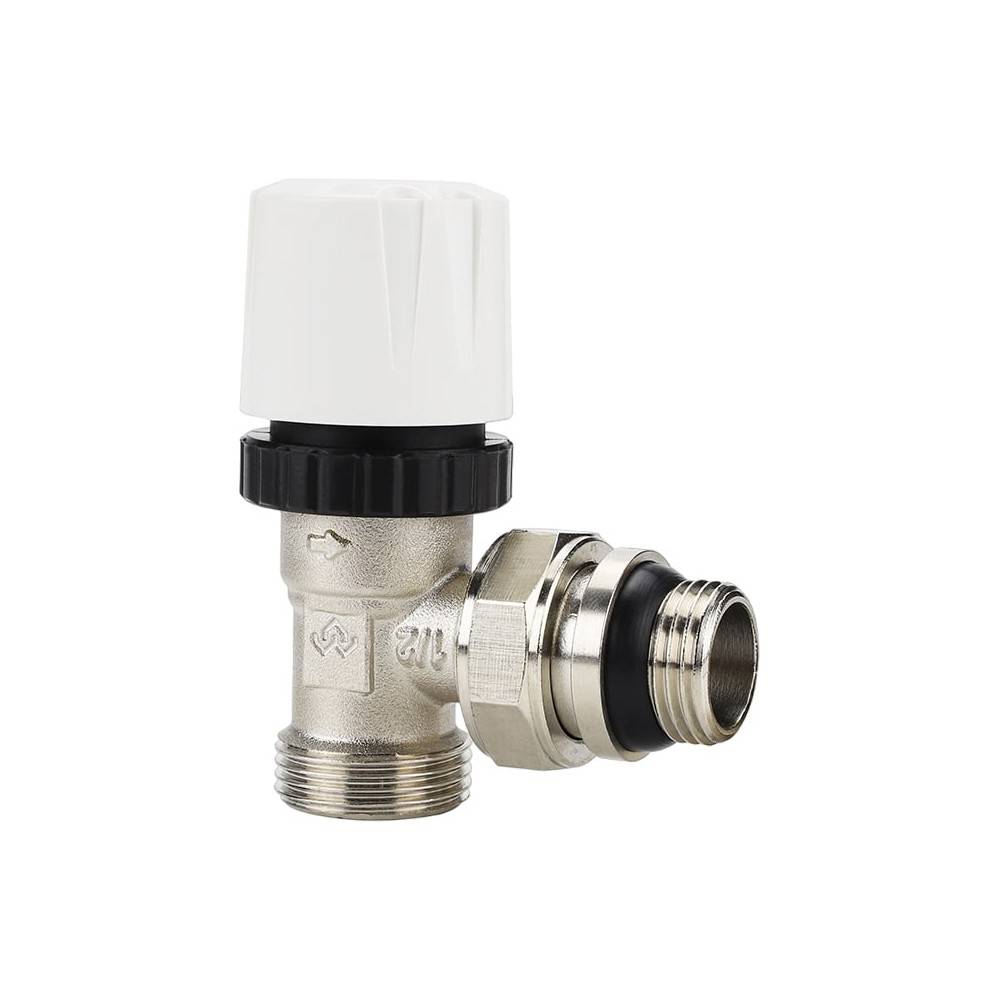 Клапан радиаторный VARMEGA термостатический угловой 1/2 x 3/4 EK с полусгоном VM10412