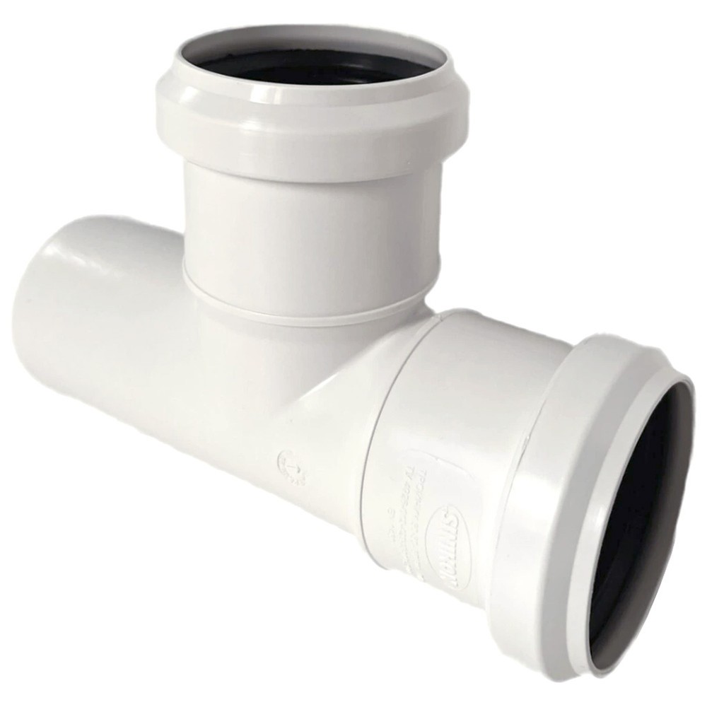 Тройник канализационный бесшумный Sinikon Comfort 50х50х87° белый 1654826