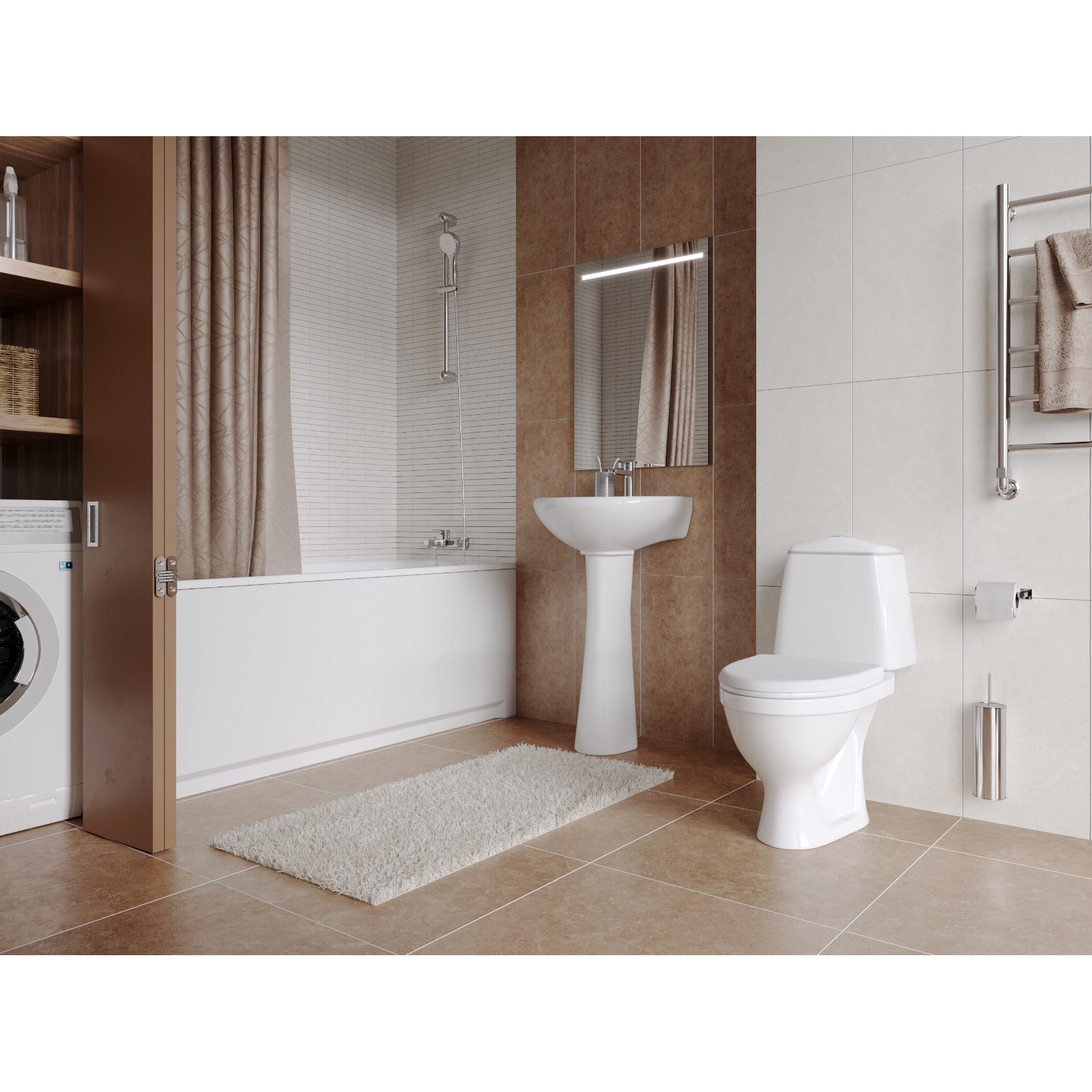 Умывальник Santeri Соната 54 540x445 мм подвесной с отверстием 1.3111.2.S00.11B.0