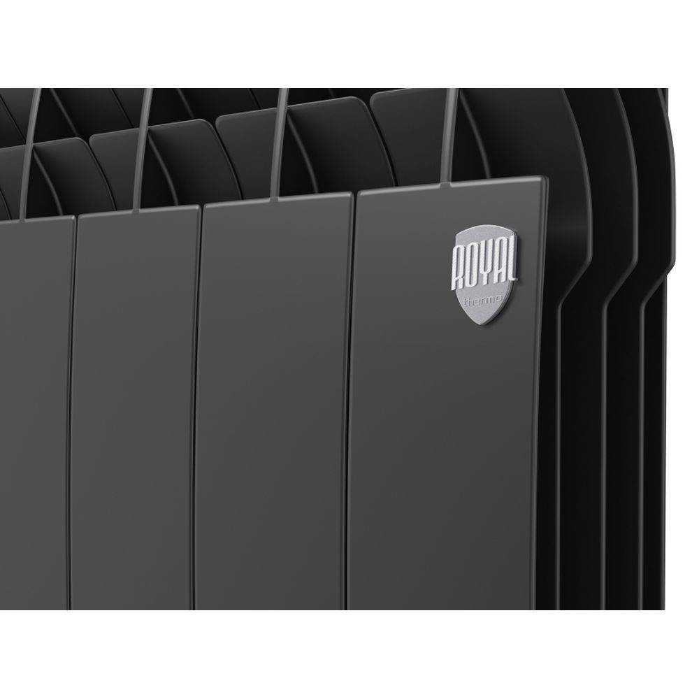 Радиатор биметаллический Royal Thermo BiLiner 500 VR Noir Sable 10 секций нижнее подключение 1196682
