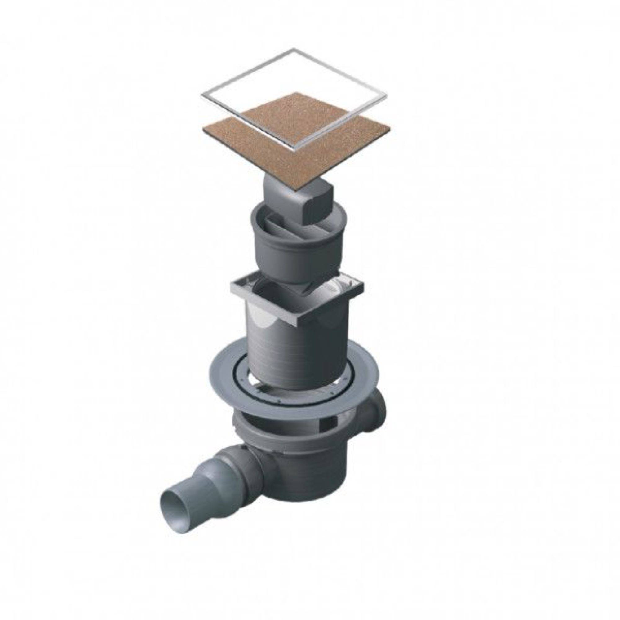 Трап для душа точечный PESTAN Confluo Standard 10х10 Dry 2 Ceramic 13000108