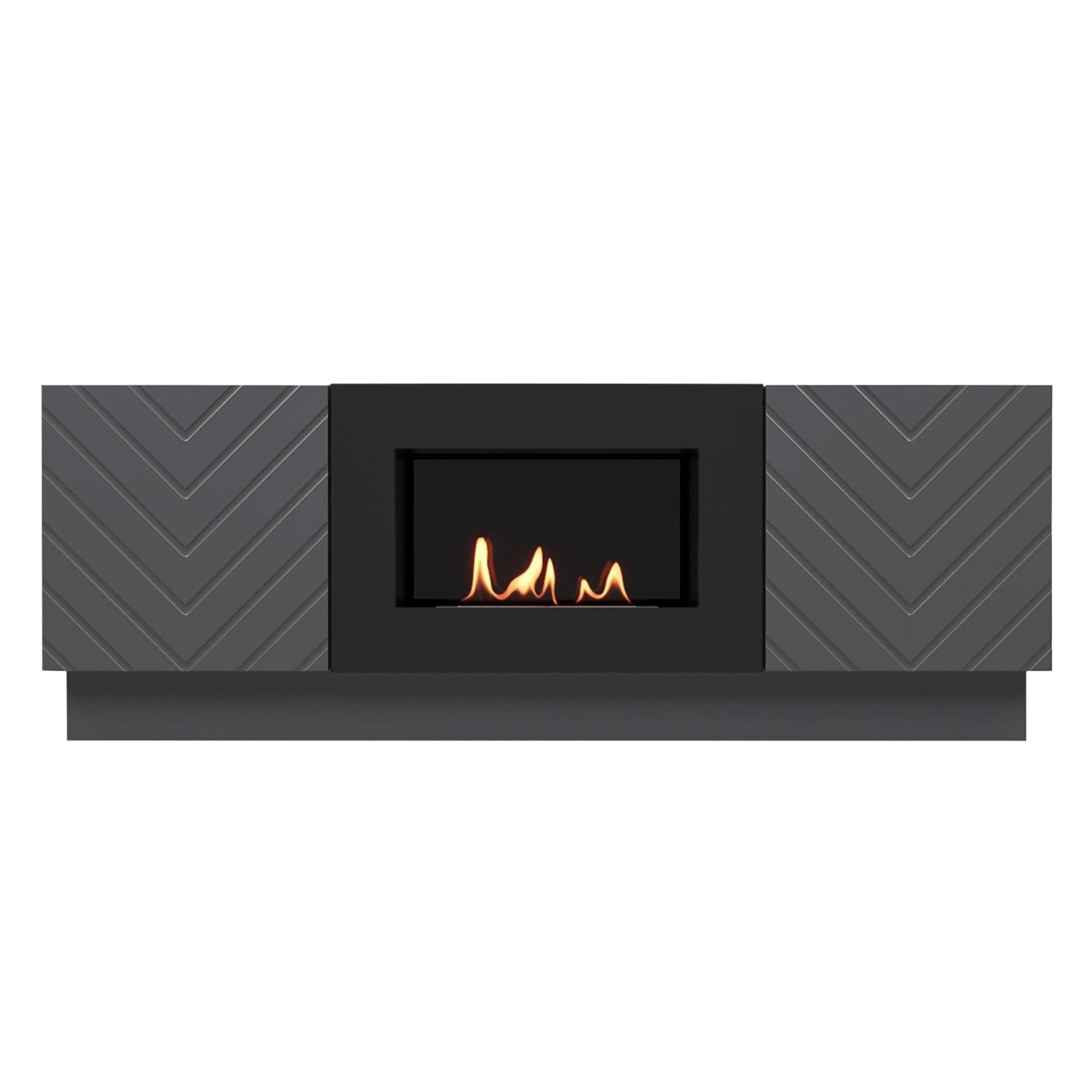 Тумба с биокамином Firelight BFP/P-1400V графит 1595748