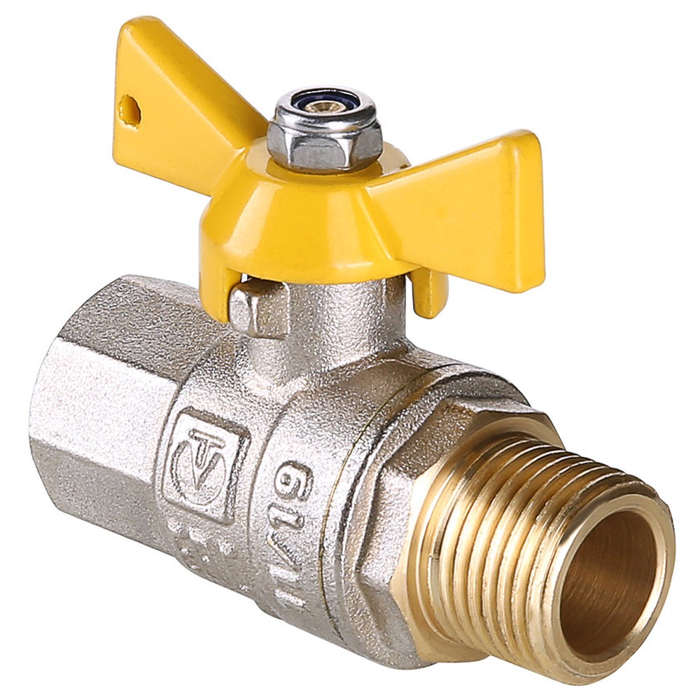 Кран шаровый для газа Valtec VT.278.N 1/2 дюйма ВН ручка бабочка VT.278.N.04