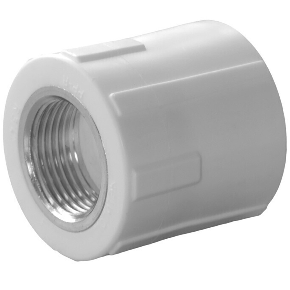 Муфта комбинированная Политэк PPR 20x3/4 внутренняя резьба белая 1020034