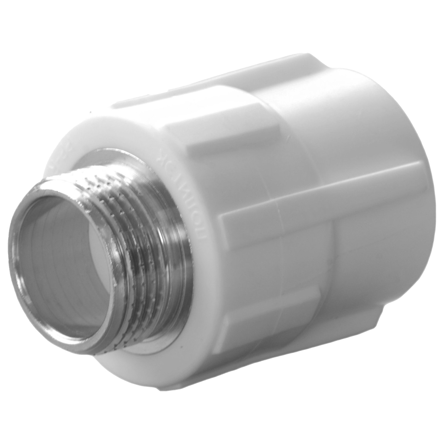 Муфта комбинированная Политэк PPR 20x3/4 наружная резьба белая 1120034