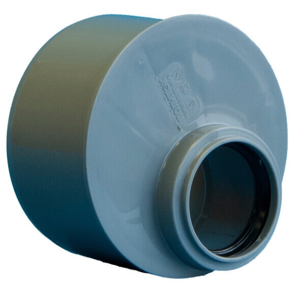 Переход эксцентрический для внутренней канализации Политэк 110/50 мм серый 511050