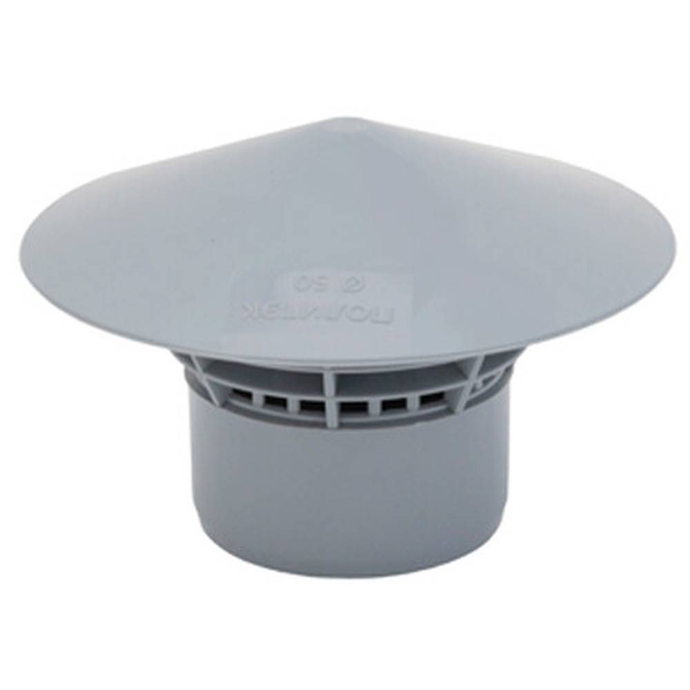 Зонт вентиляционный канализационный Политэк ПП 50 мм серый 31000050