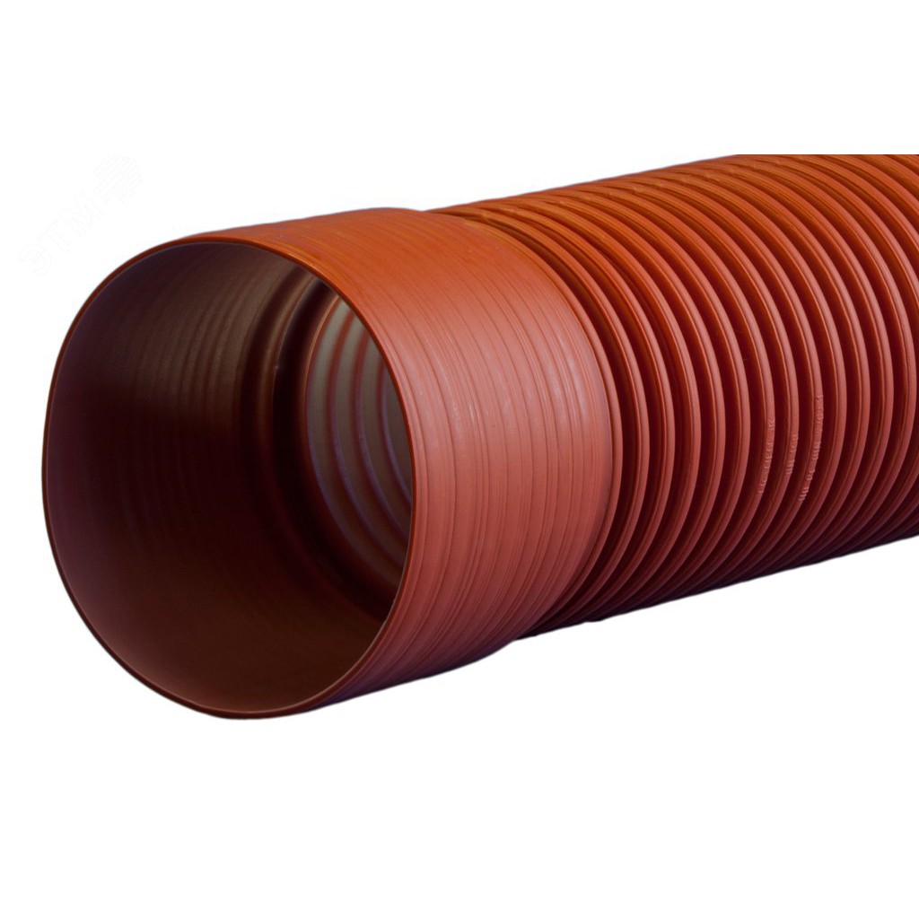 Труба канализационная Политэк-3000 100/117 мм SN8 гофрированная двухслойная 6 м 3000-100