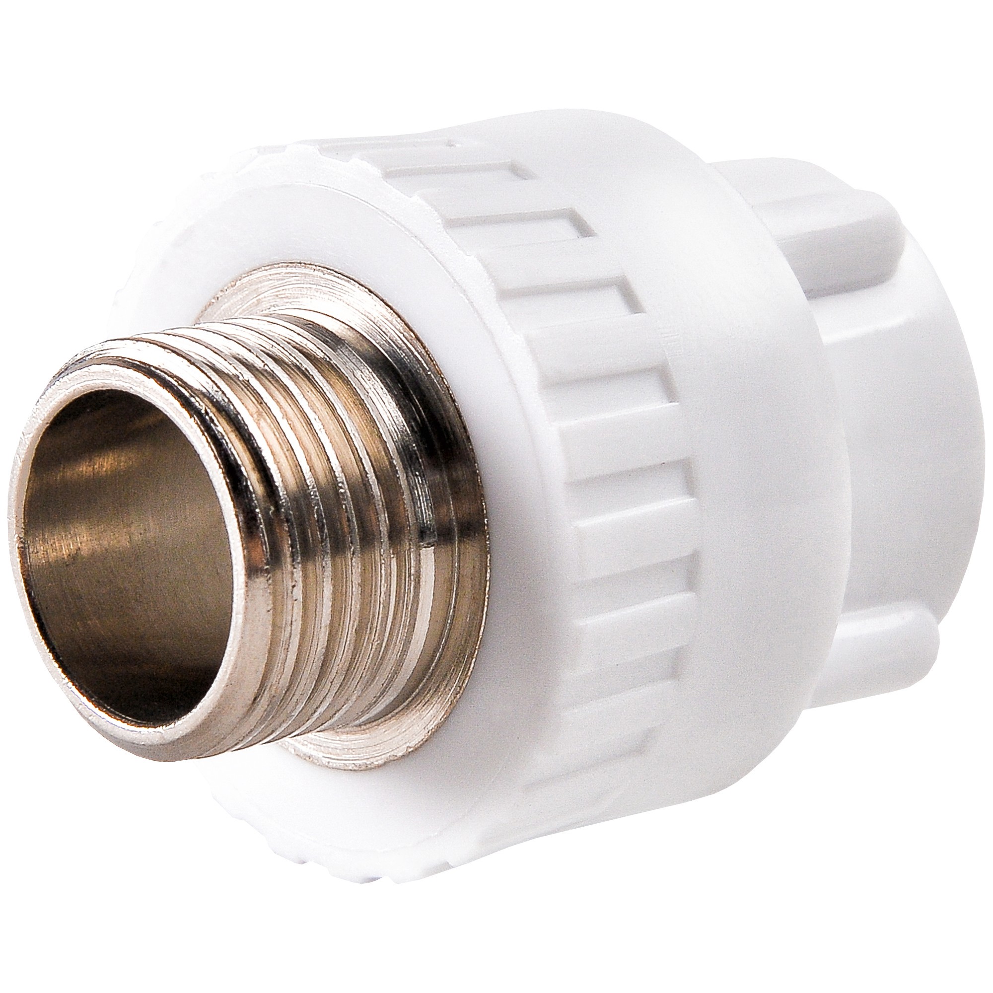 Муфта комбинированная полипропиленовая РВК 25x3/4 НР белая 1653258